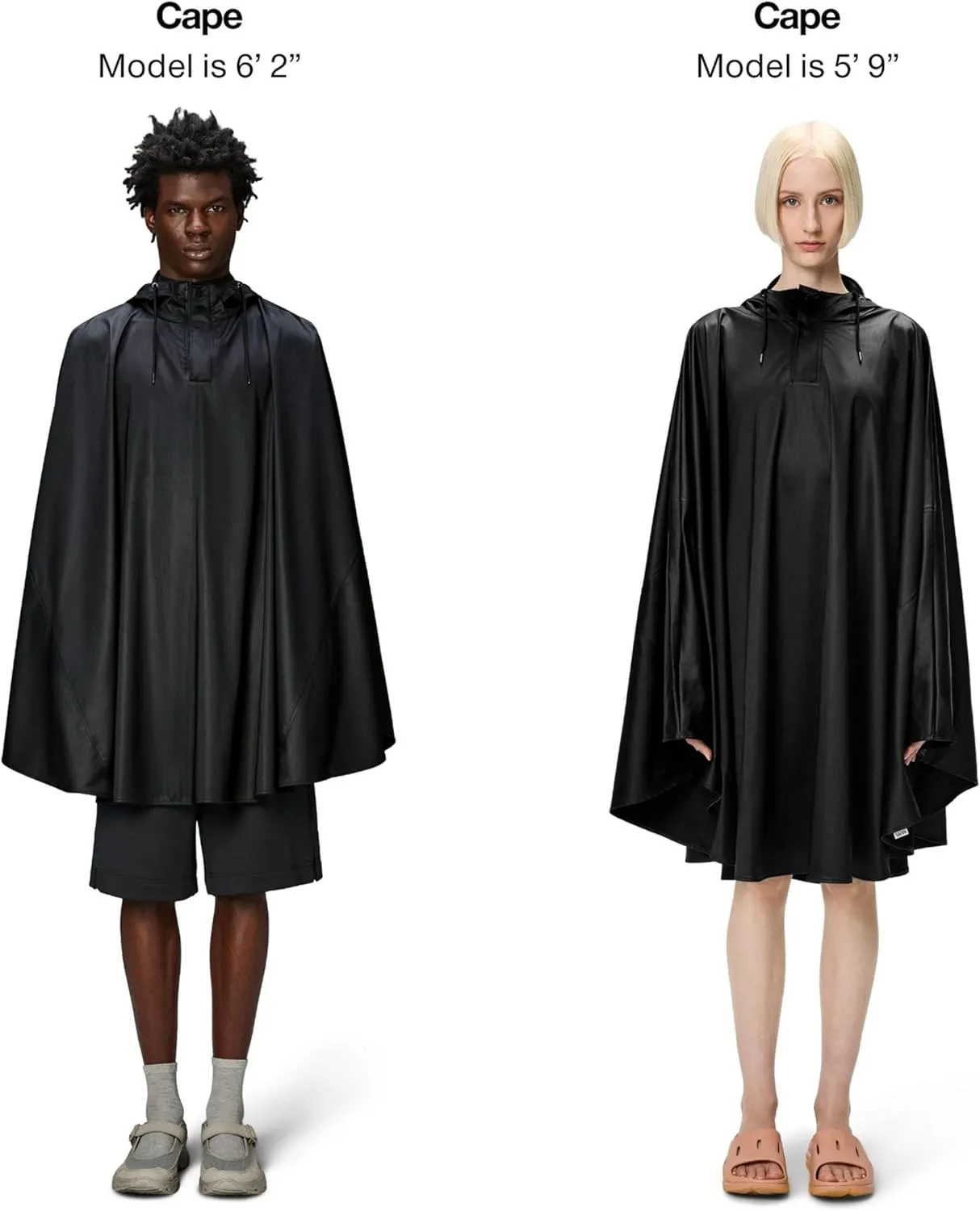 RAINS Cape - Waterproof Poncho with Hood Ponchos for Adults - For Men and Women