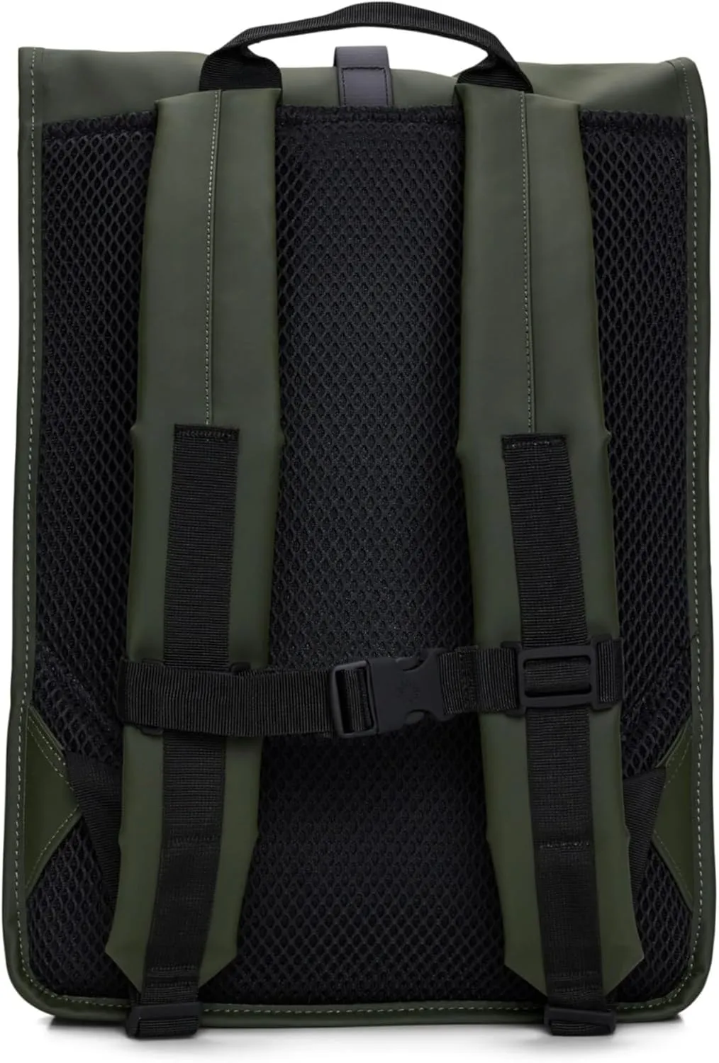 RAINS Rolltop Rucksack -Backpack - Waterproof Backpack for Women and Men - Rucksack for Travel and Work (Green)