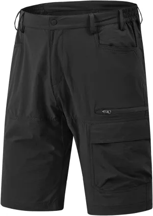 Rdruko Men's Golf Shorts Stretch 9" Quick Dry Lightweight Cargo Hiking Work Outdoor Casual Shorts 5 Pockets