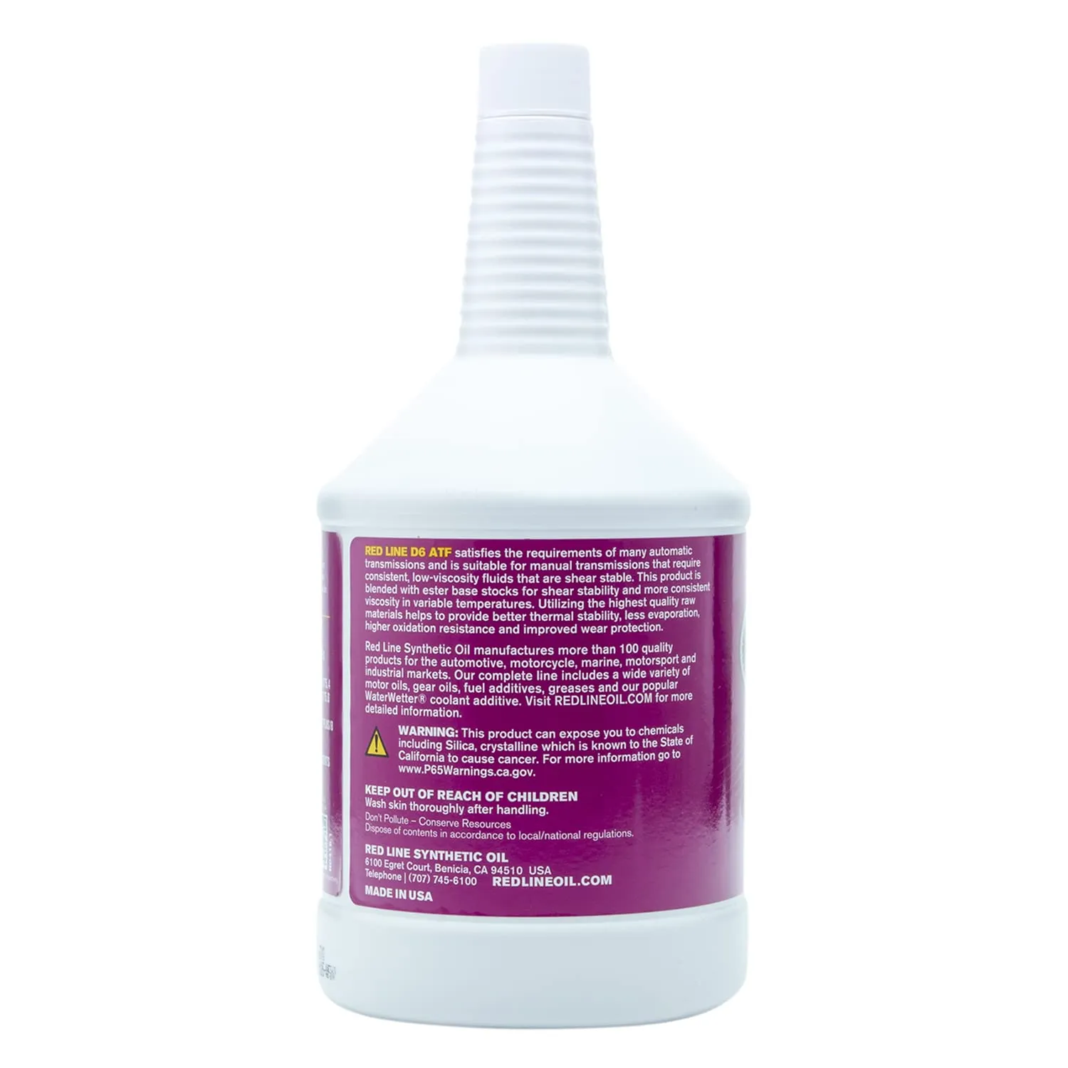 Red Line (30704) Full Synthetic D6 Automatic Transmission Fluid (ATF) - 1 Quart (6 Pack)