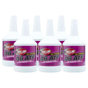 Red Line (30704) Full Synthetic D6 Automatic Transmission Fluid (ATF) - 1 Quart (6 Pack)