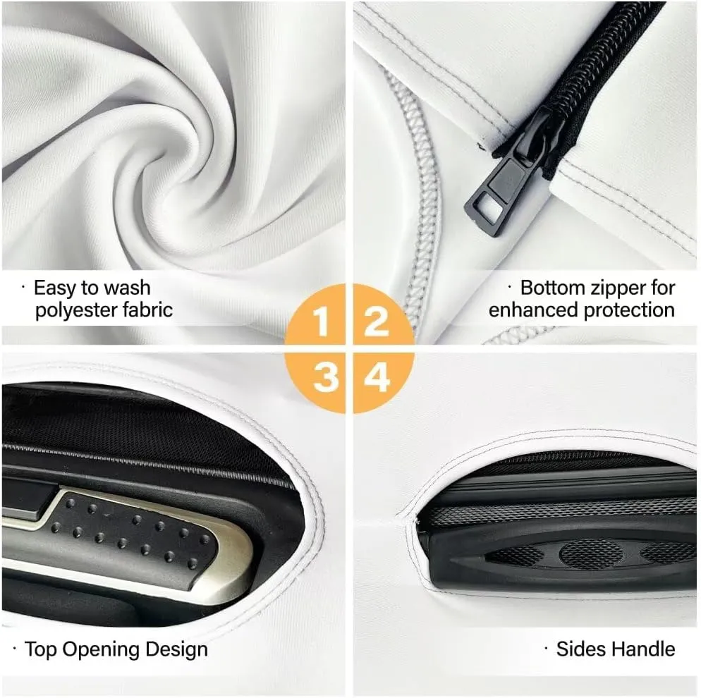 Reusable Zipper Suitcase Cover, Fashion Suitcase Protective Covers Anti-Theft & Acratchproof Waterproof for Luggage Travel Cases Elephant