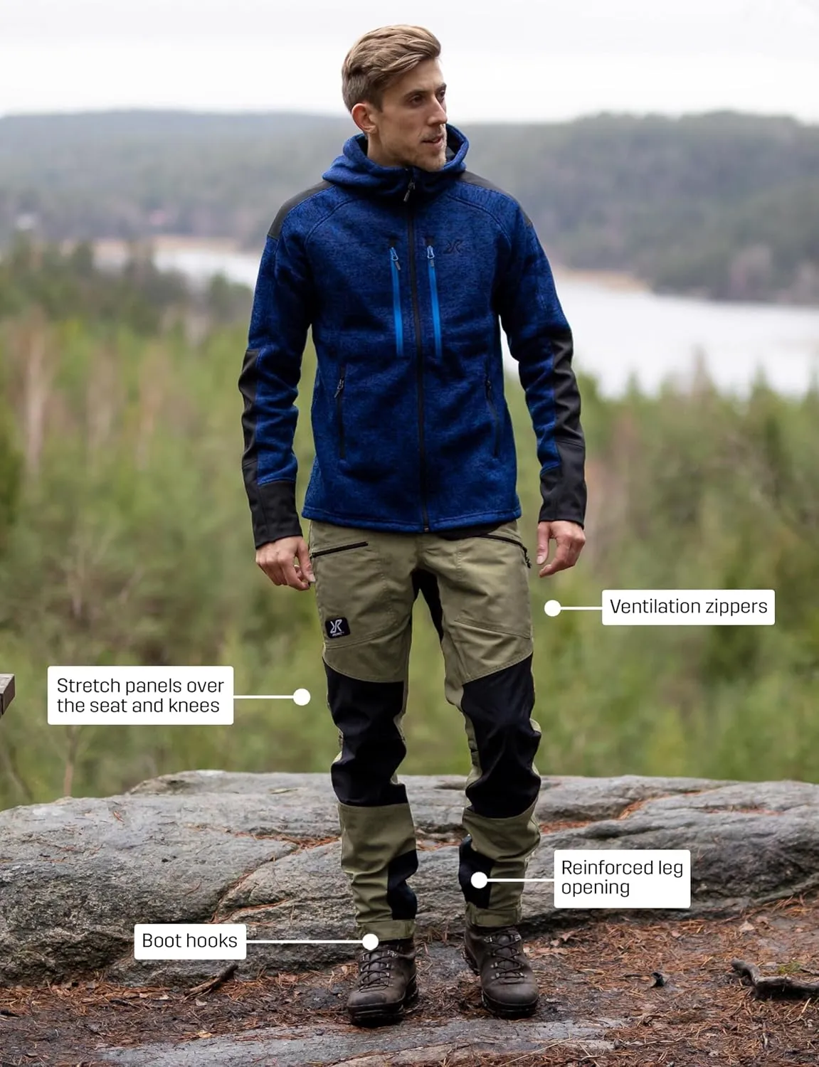 RevolutionRace Men's Nordwand & Nordwand Pro - Durable and Ventilated Outdoor Pants