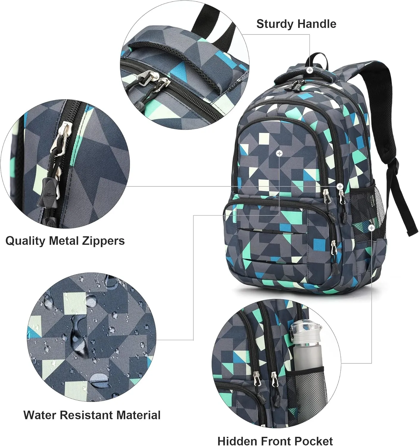 rickyh style Lightweight Elementary Durable Backpack Student Kids Waterproof Backpack