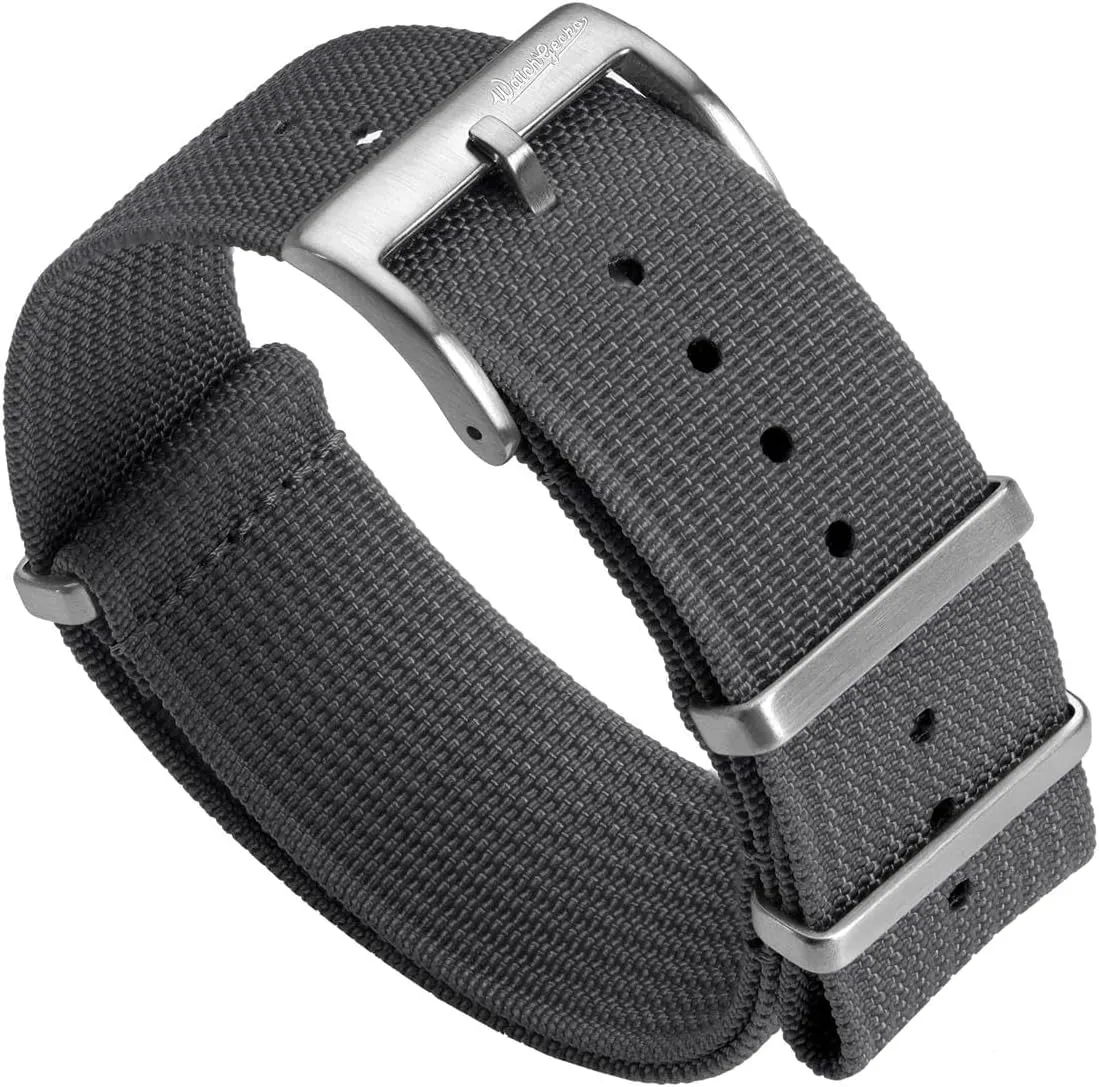 Ridge Military Nylon Watch Strap. Nylon Mens Replacement Watch Strap. Rugged, Quick-Drying and Secure Wristwatch Strap for Outdoor Activities - 18mm, 19mm, 20mm, 21mm, 22mm, 24mm