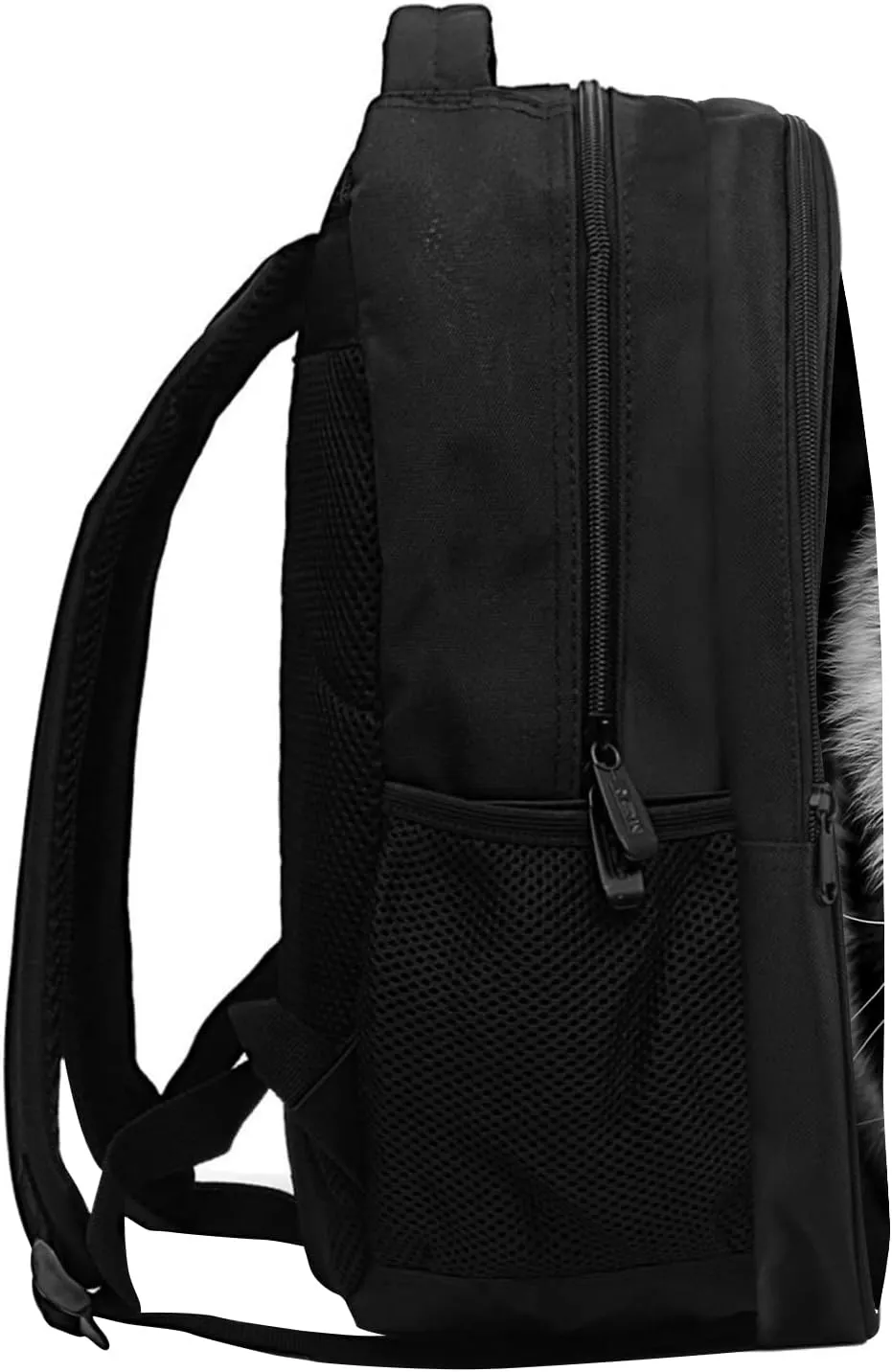 SARA NELL Cool White Tiger School Backpack for Boys Girls, Durable Bookbag with 2 Main Compartment, Side Pockets, Kindergarten Elementary Backpack, 15.7 Inches