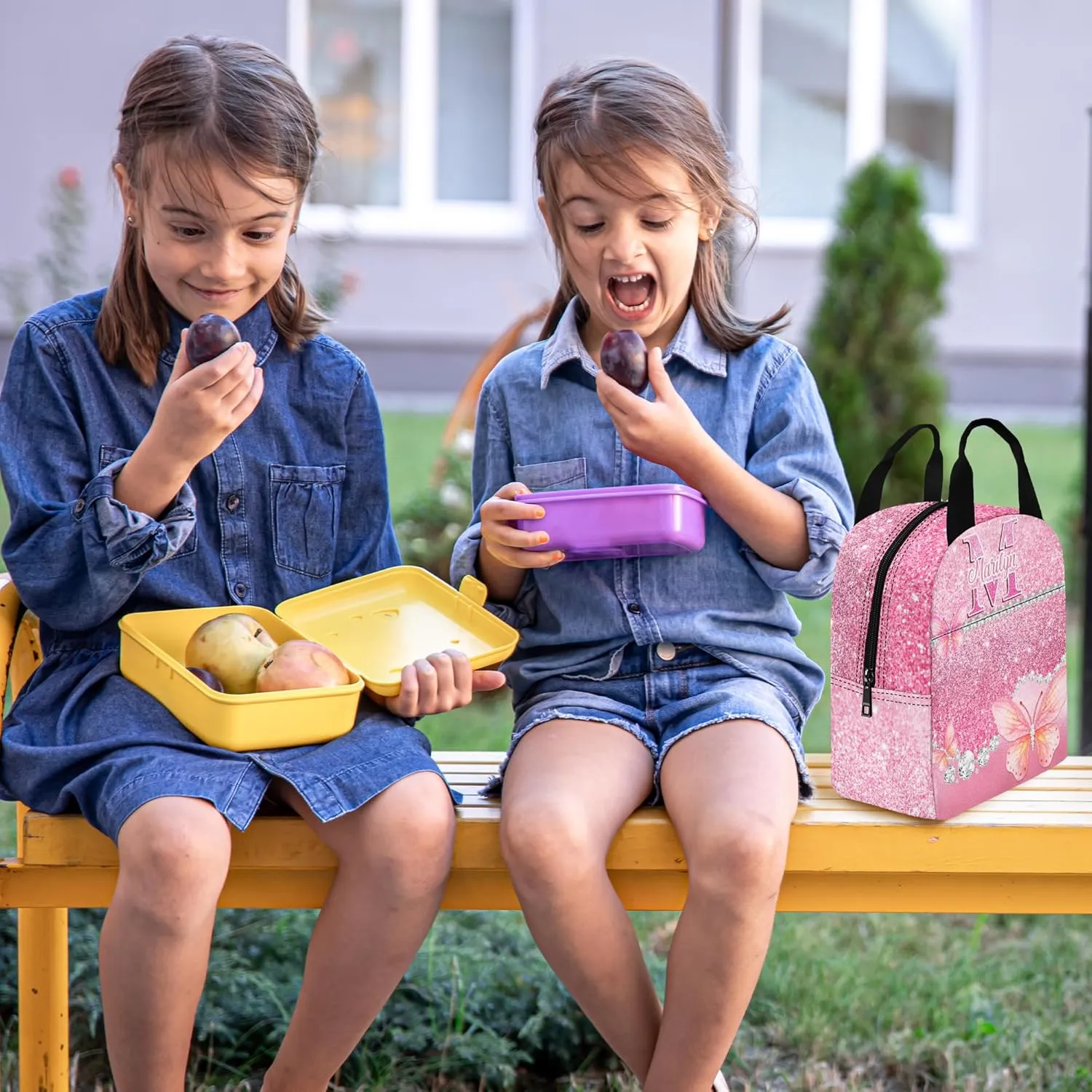 School Backpack Custom Kids Backpack with Lunch Bag Box Personalized Name School Bag Back to School Gifts for Daughter Casual Unisex School Bags Customized Backpack for School Season