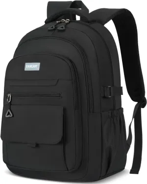 School Backpack for Teen Girls, Aesthetic Bookbag for College Middle High School, Women Students Laptop Backpack Mochilas Escolares, Black