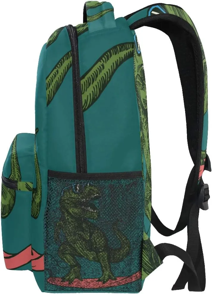 School Backpack Skateboard Dinosaur Teens Girls Boys Schoolbag Travel Bag