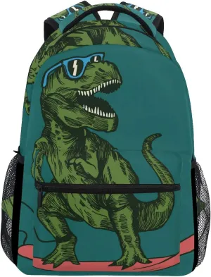 School Backpack Skateboard Dinosaur Teens Girls Boys Schoolbag Travel Bag