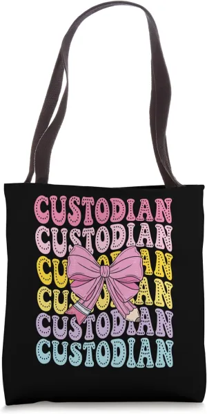 School Custodian Campus Manager Janitor Custodial Staff Tote Bag