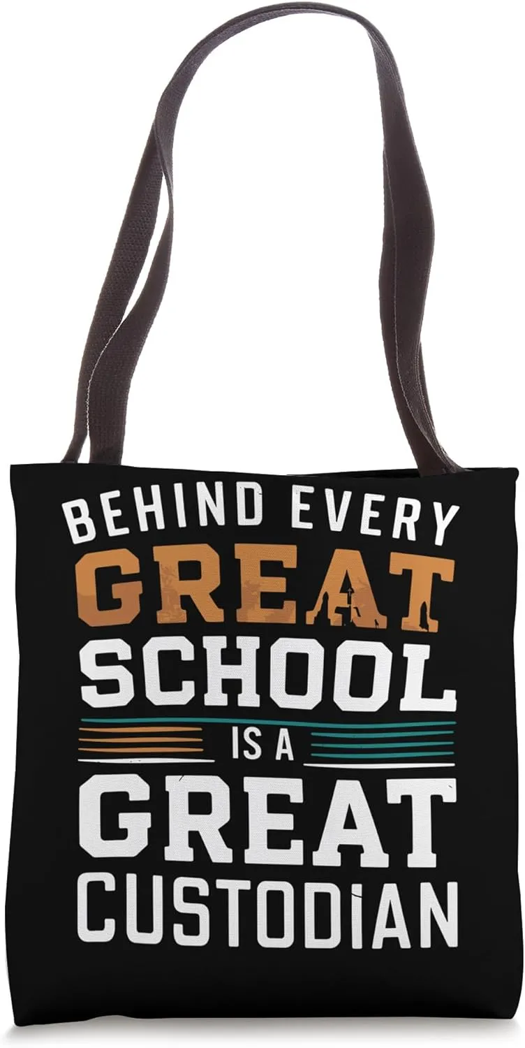 School Custodian School Staff Janitor School Sanitation Tote Bag