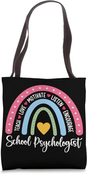 School Psychologist School Psych School Psychology Rainbow Tote Bag
