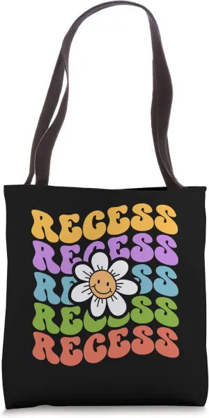 School Retro Teachers Students Monitor Groovy Recess Team Tote Bag