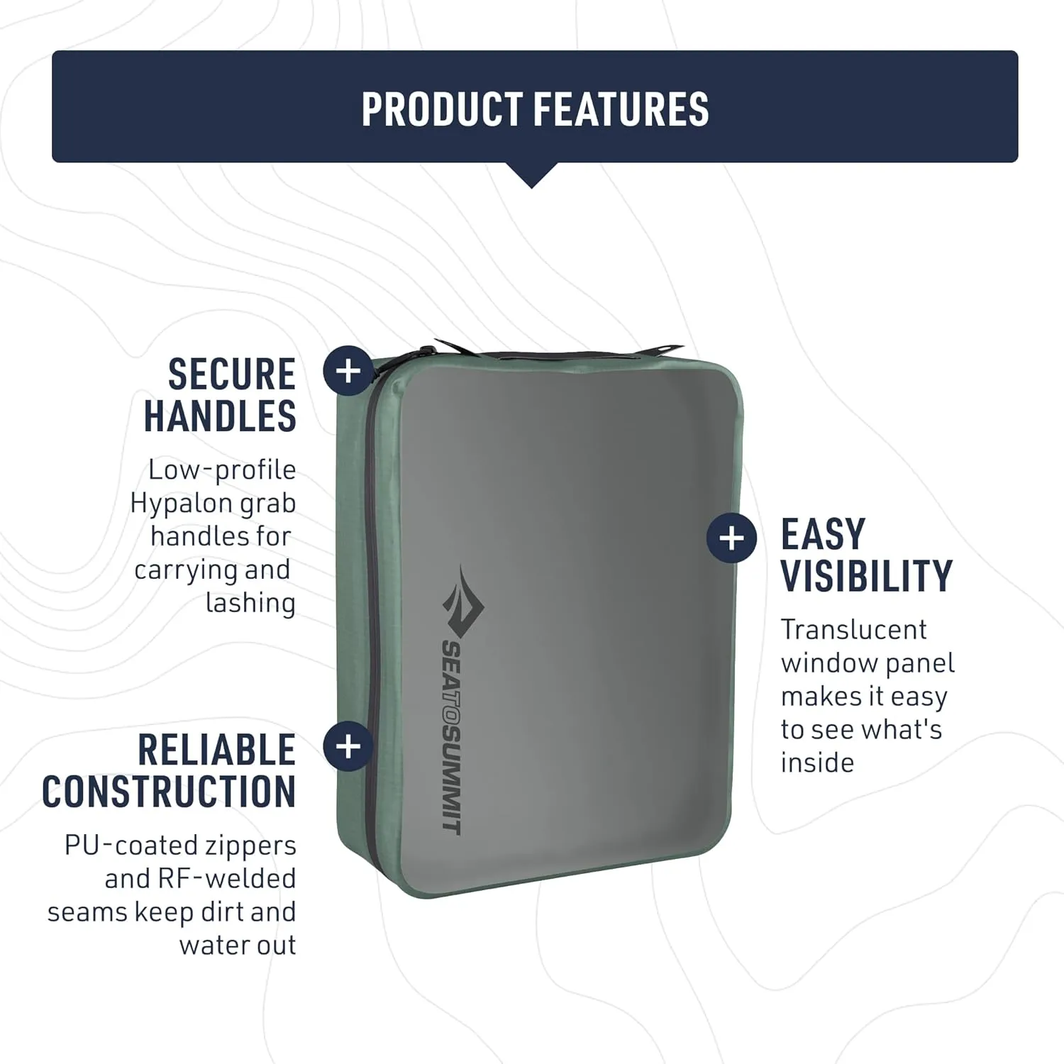Sea to Summit Hydraulic Packing Cube, Dust and Water-Resistant Travel Organizer
