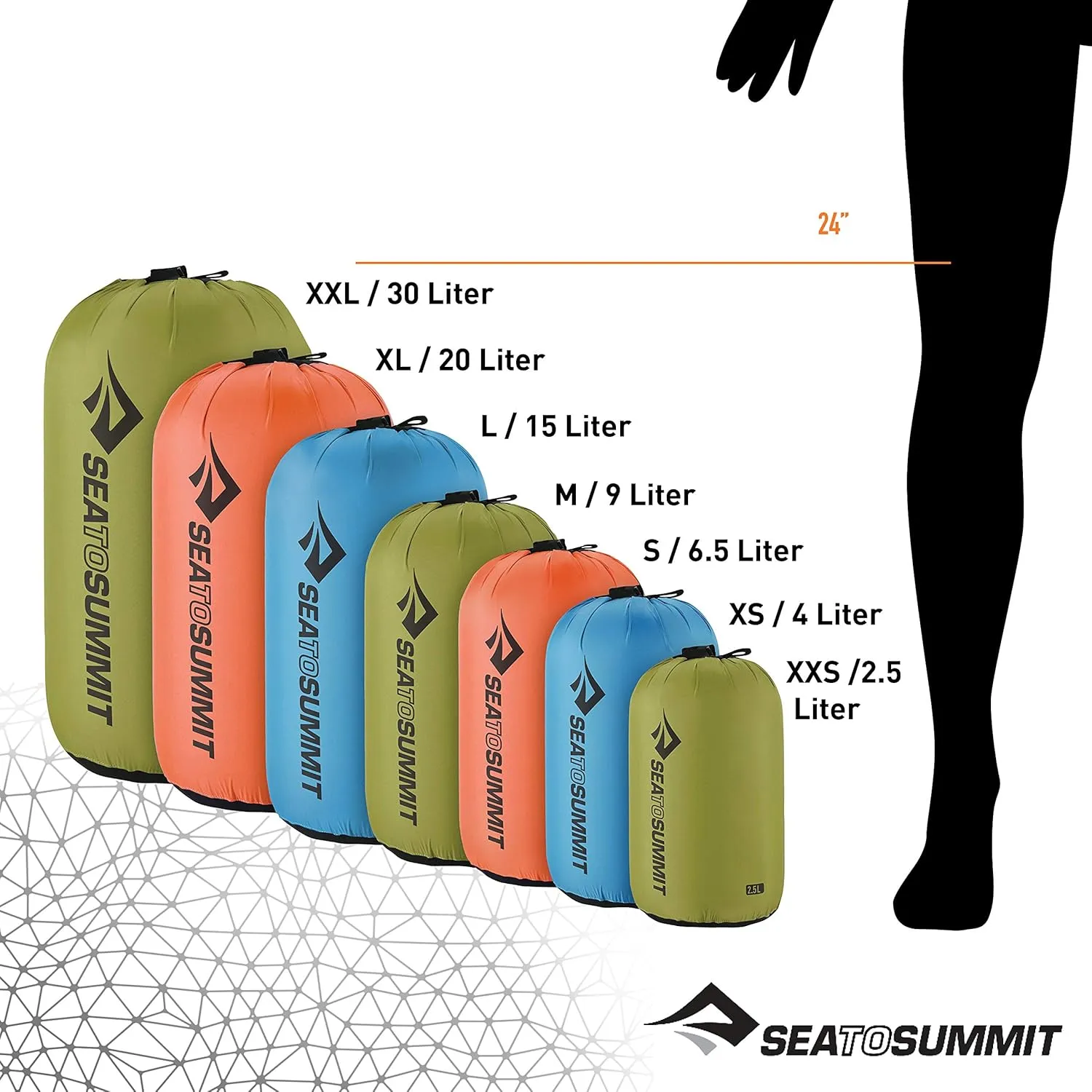 Sea to Summit Nylon Stuff Sack, Durable Outdoor and Travel Storage