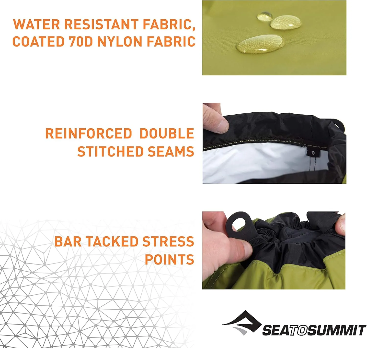 Sea to Summit Nylon Stuff Sack, Durable Outdoor and Travel Storage