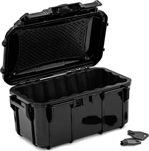 Seahorse 58 Portable Waterproof Dry Box Protective Case - Travel Safe/Mil Spec / IP67 Waterproof/USA Made - for Cameras, Ammunition, Rifle Ammo, Pistols, Smell Proof Box, Kids Toys (Black) (SE58-BK)