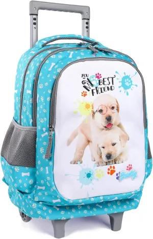 Seastig Kids Wheeled Backpack - 18in Double Handle with Wheels
