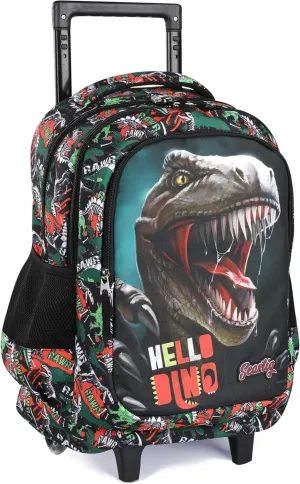 seastig Rolling Backpack for Kids Wheeled Backpack 18in Double Handle Backpack with Wheels