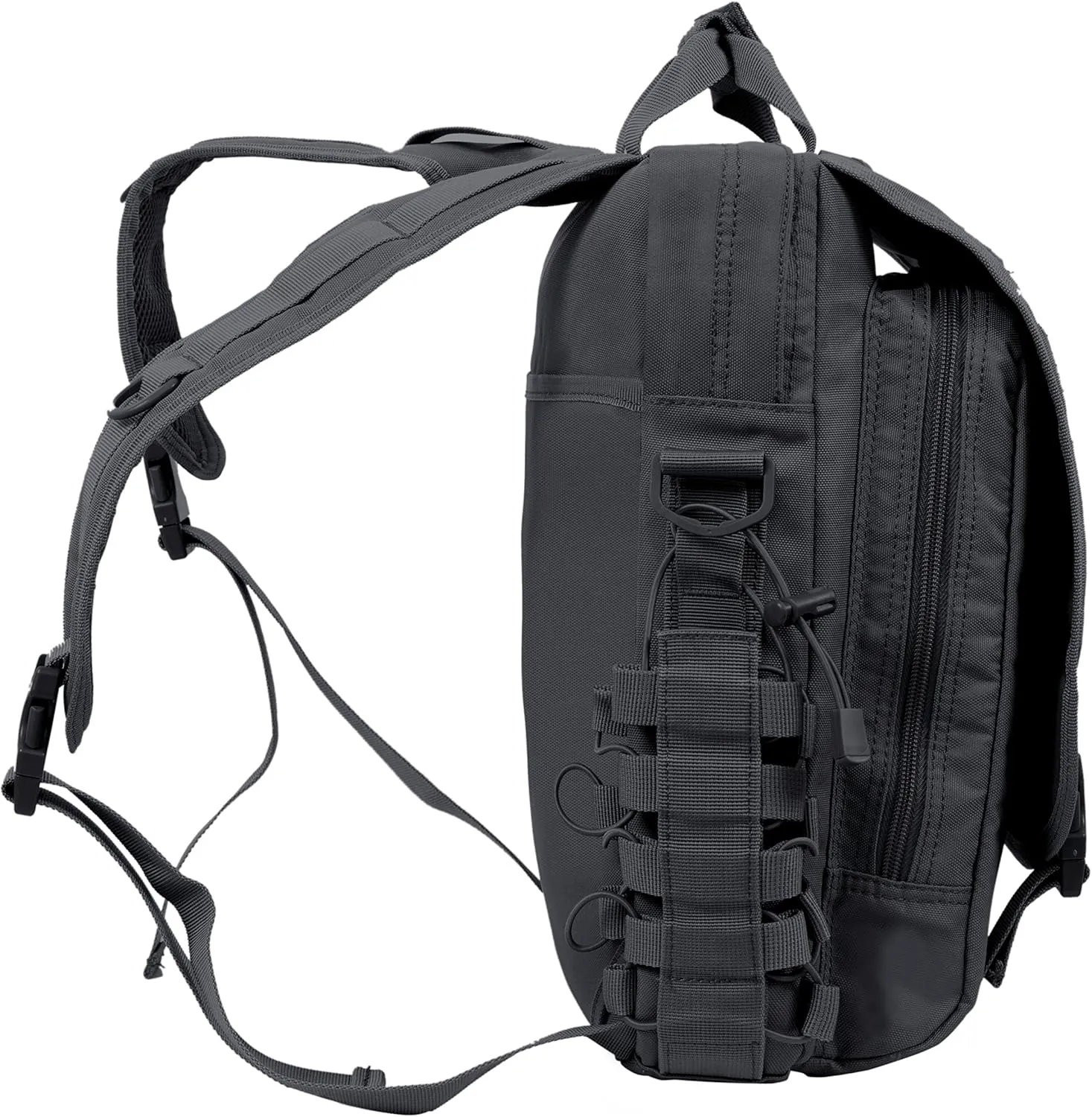Seibertron Waterproof Molle Tactical 14"(inch) Laptop Sling BAG Backpack Black