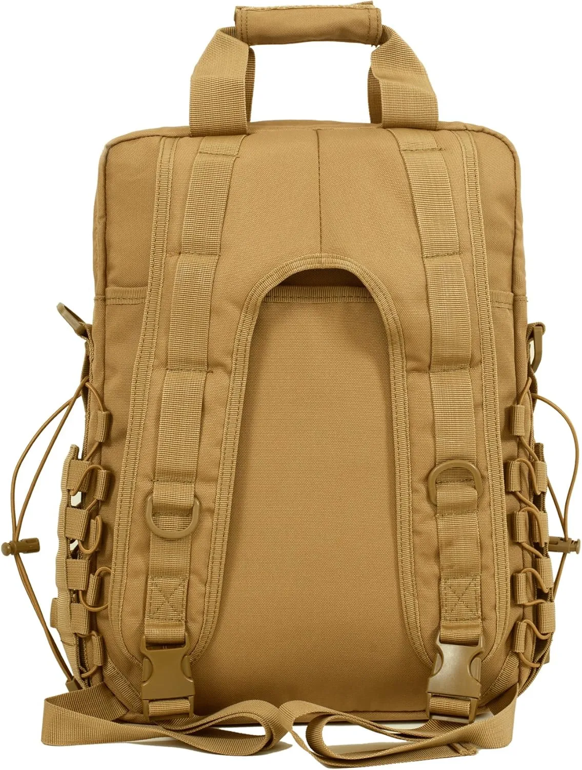 Seibertron Waterproof Molle Tactical 14"(inch) Laptop Sling BAG Backpack khaki