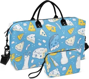 senya Weekender Bags Travel Duffel Gym Bag Cheeses Cottage Cream Cheese Milk Carry on Overnight Tote Bag with Toiletry Bag for Airplane Travel Trip Gym Yoga, g366812157p1006c1071s2442