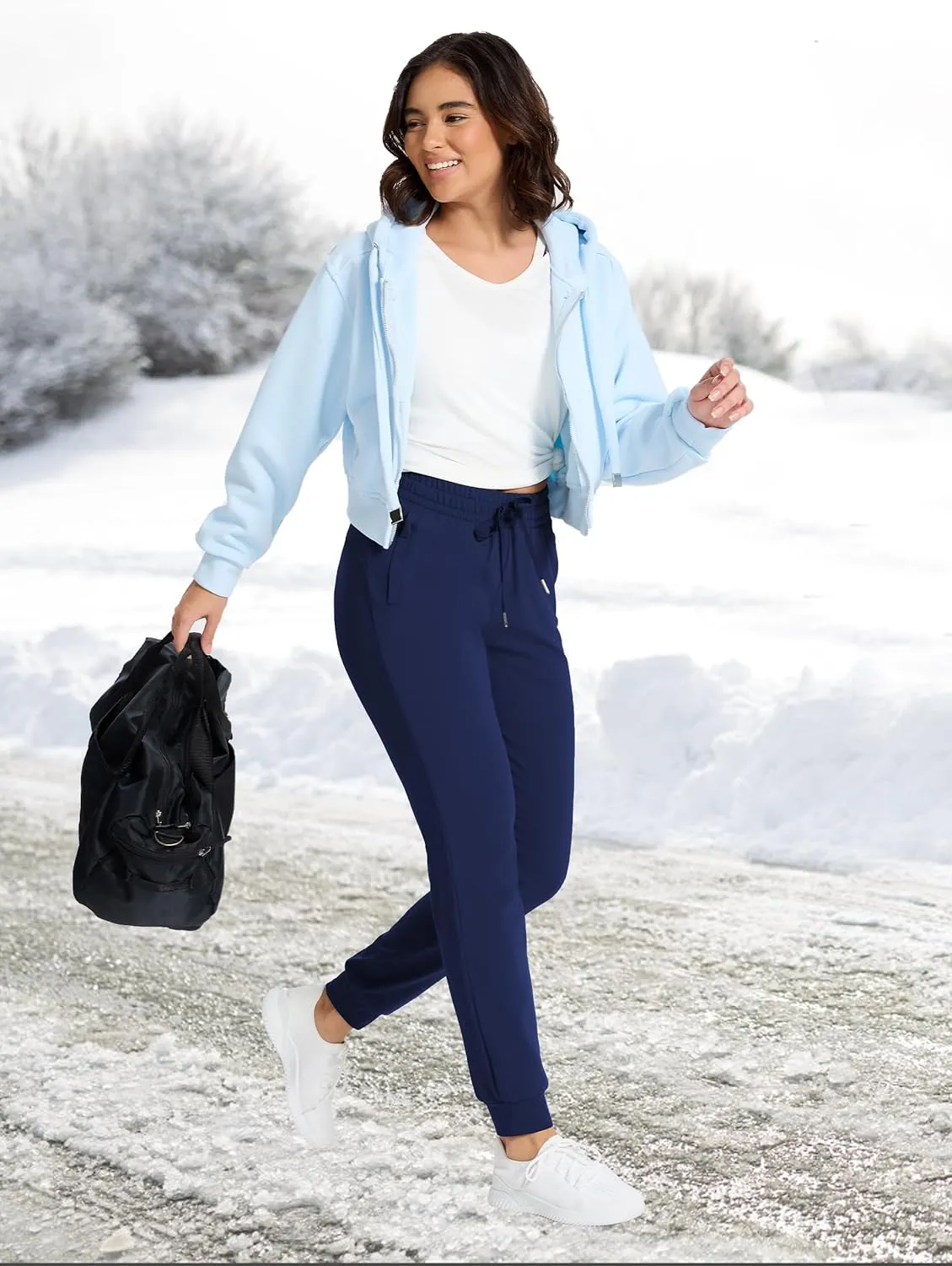 SEVEGO Women's 31"/33"/35" Inseam Tall Joggers Fleece Lined Sweatpants Water Resistant Thermal Athletic Running Pockets