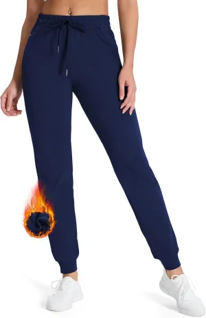 SEVEGO Women's 31"/33"/35" Inseam Tall Joggers Fleece Lined Sweatpants Water Resistant Thermal Athletic Running Pockets