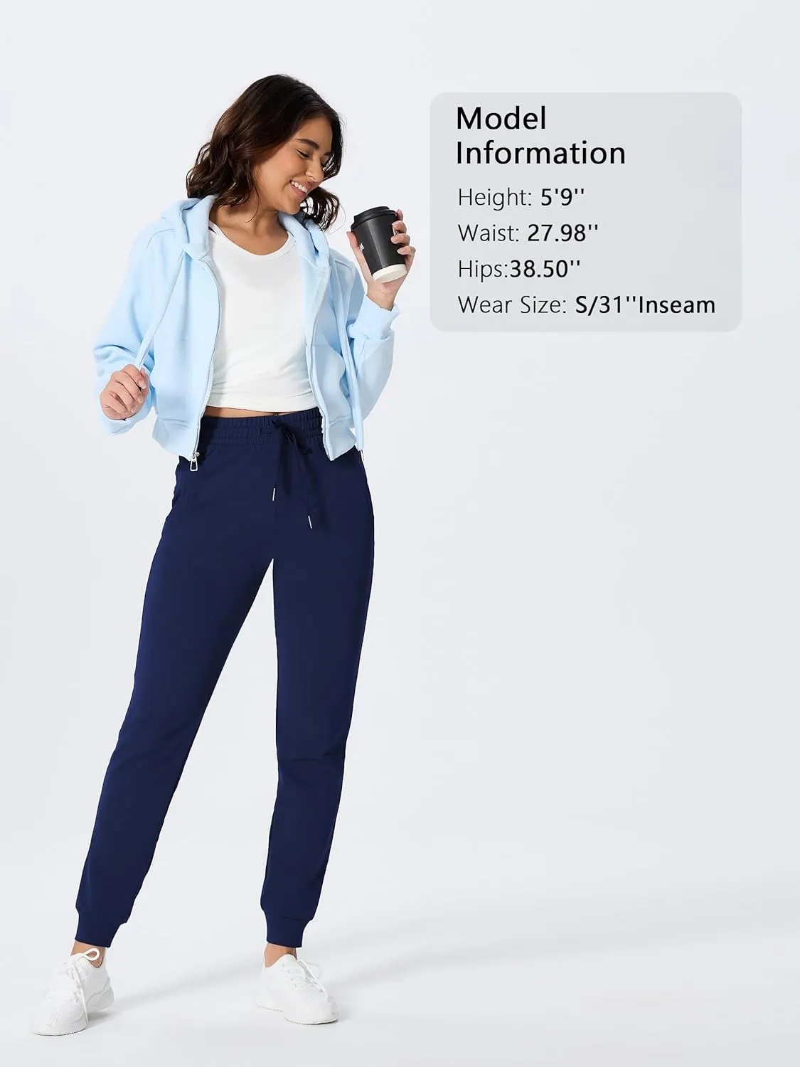 SEVEGO Women's 31"/33"/35" Inseam Tall Joggers Fleece Lined Sweatpants Water Resistant Thermal Athletic Running Pockets