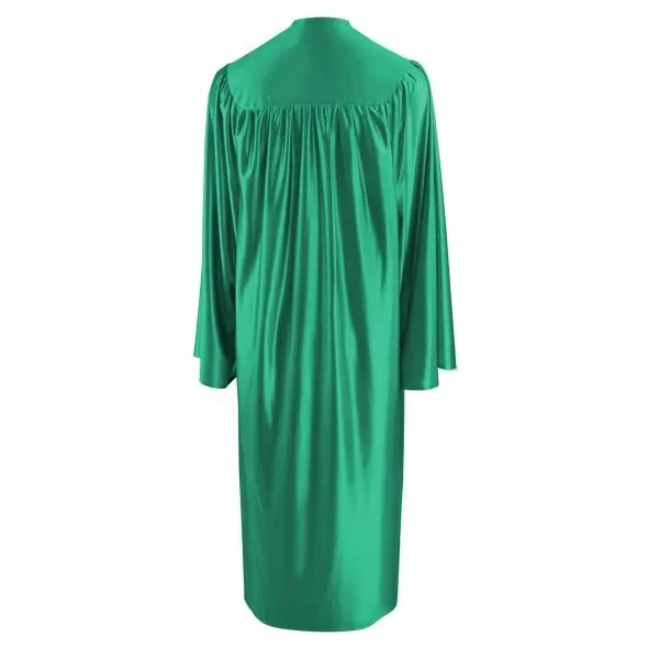 Shiny Emerald Green Junior High/Middle School Gown