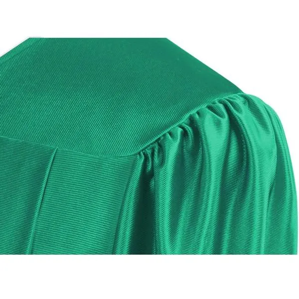 Shiny Emerald Green Junior High/Middle School Gown
