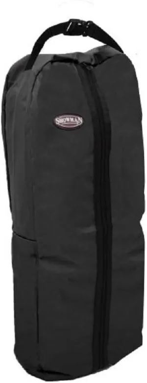 Showman Black Durable Nylon Halter Bridle Rein Handle Front Zipper Carry Bag