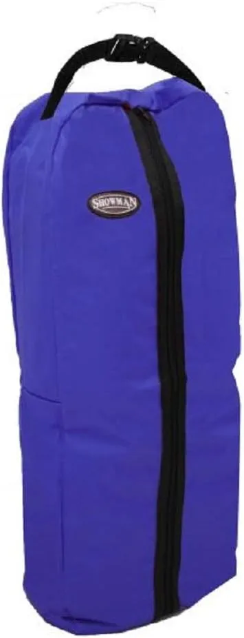 Showman Blue Durable Nylon Halter Bridle Rein Handle Front Zipper Carry Bag