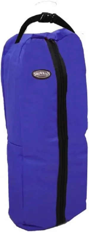 Showman Blue Durable Nylon Halter Bridle Rein Handle Front Zipper Carry Bag