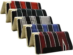 Showman Horse 30" X 30" Economy Style Build Up Cutback Saddle Pad with Fleece Bottom