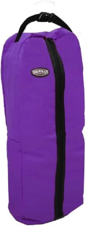Showman Purple Durable Nylon Halter Bridle Rein Handle Front Zipper Carry Bag