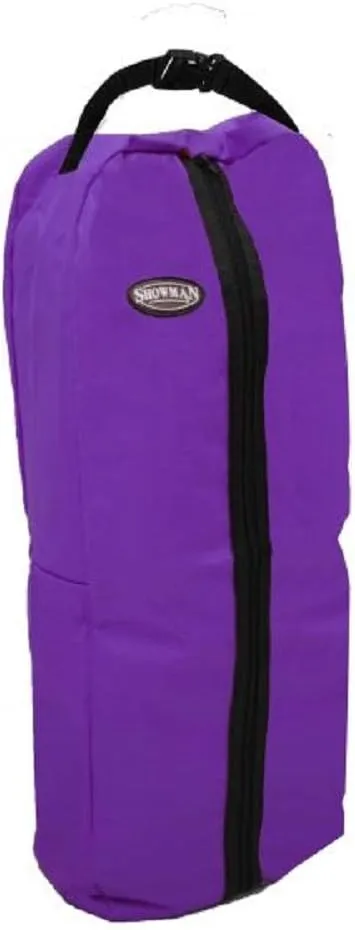 Showman Purple Durable Nylon Halter Bridle Rein Handle Front Zipper Carry Bag