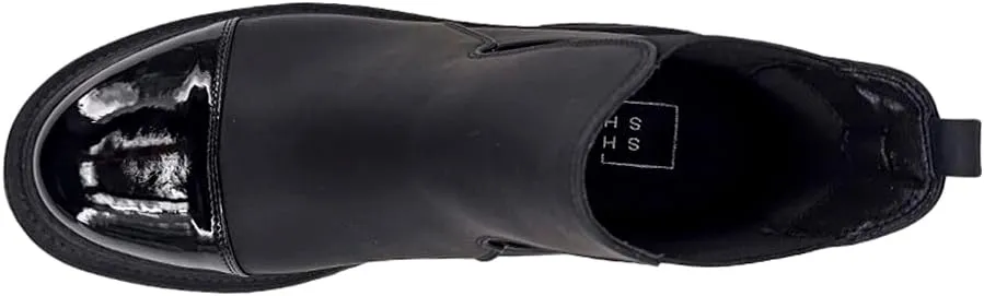 Shu Shop Womens Zeina Round Toe Chelsea Casual Boots Ankle Low Heel 1-2" - Black