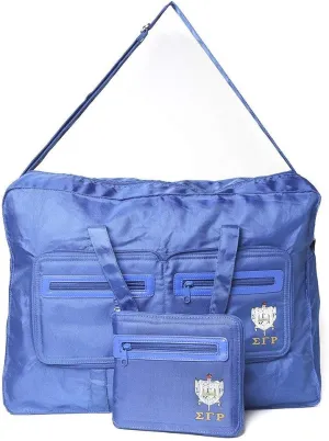 Sigma Gamma Rho Sorority Blue Shield Nylon Go Bag