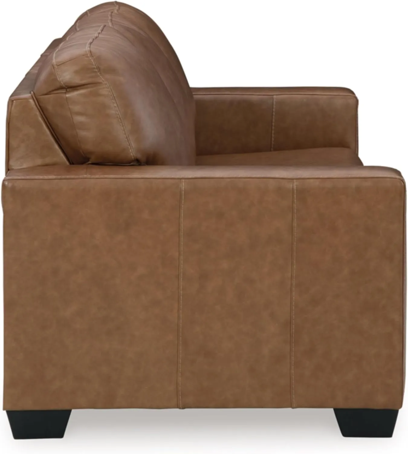 Signature Design by Ashley Bolsena Contemporary Leather Match Sofa, Dark Brown