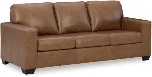 Signature Design by Ashley Bolsena Contemporary Leather Match Sofa, Dark Brown
