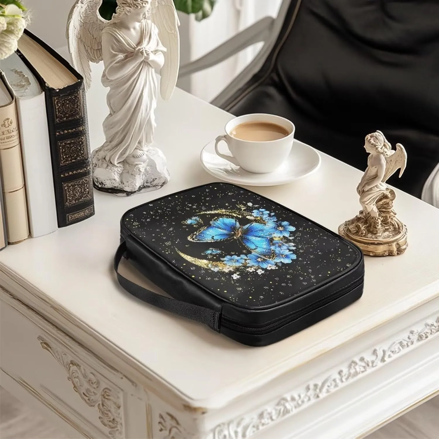 Simple Bible Pack Bible Cover for Men Women Zipper Bible Carrying Cases Bible Study Supplies with Handle Handbag