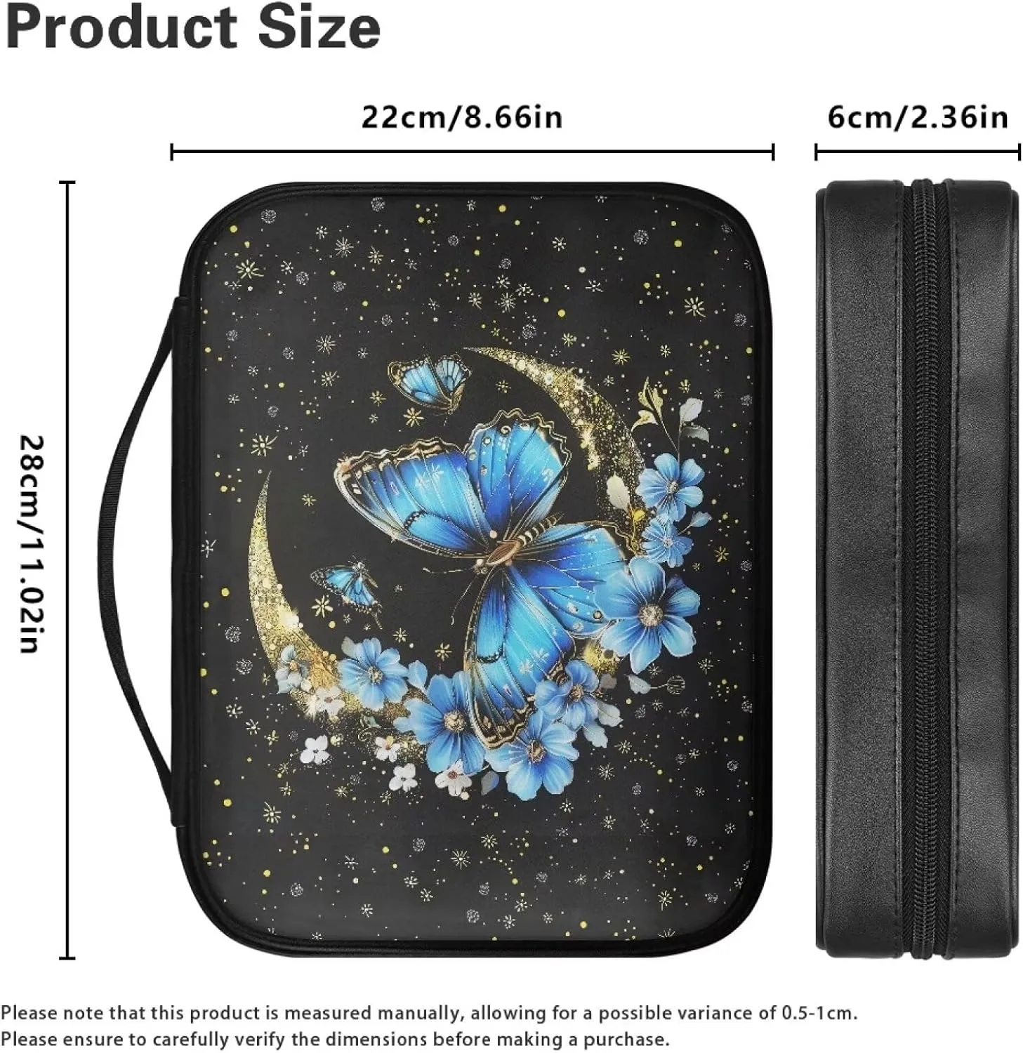 Simple Bible Pack Bible Cover for Men Women Zipper Bible Carrying Cases Bible Study Supplies with Handle Handbag