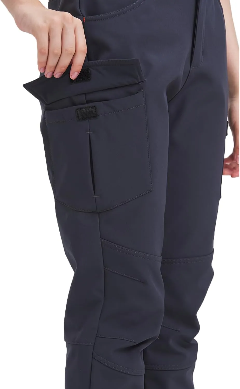 SKYROO Women's Winter Pants Fleece Lined Warm Pants for Hiking Outdoor Water Resistant Elastic Waist