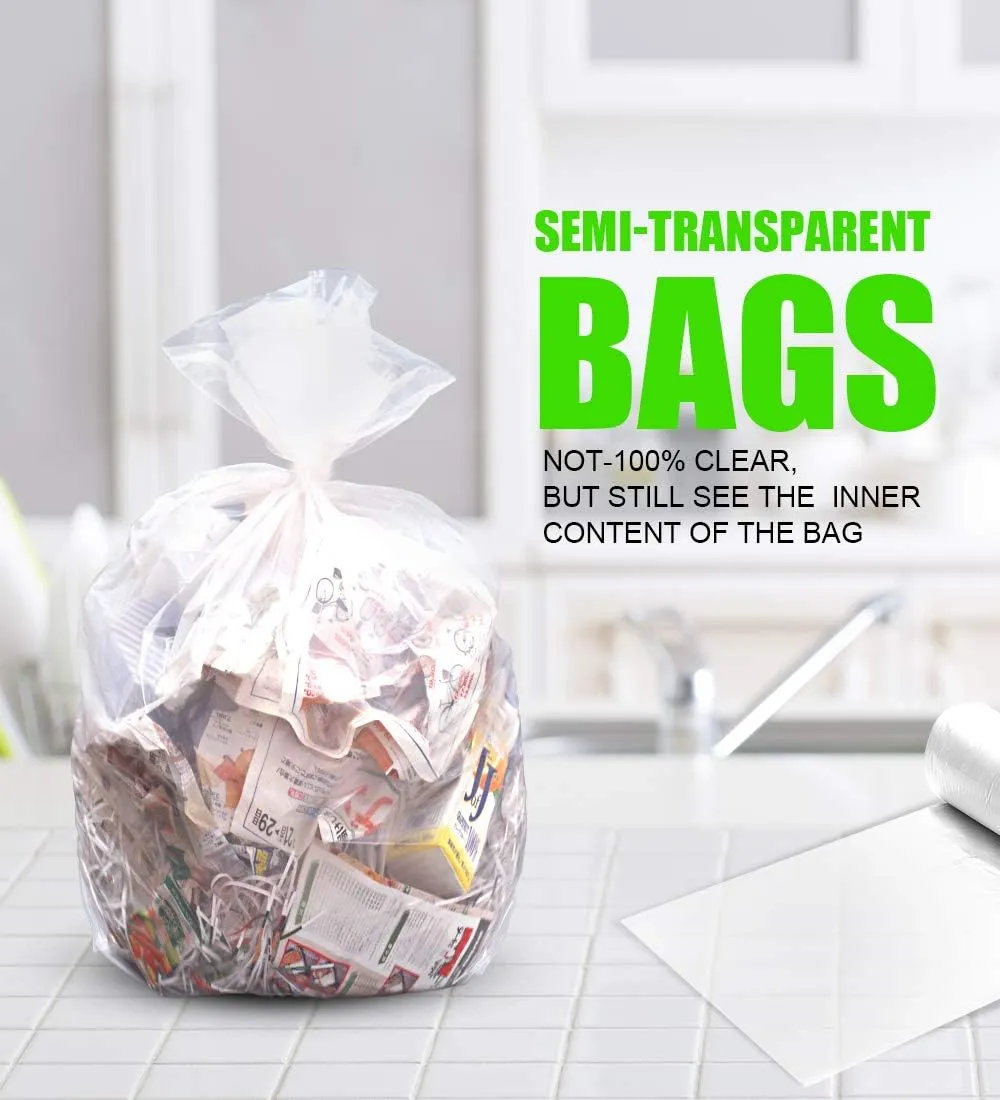 Small Clear Trash Bags – FORID 1.2 Gallon Garbage Bags 220 Count Wastebasket Bin Liners for Bathroom Bedroom Office Garbage Can - Durable & Thick Trash Bag - Thick & Durable Trash Bag
