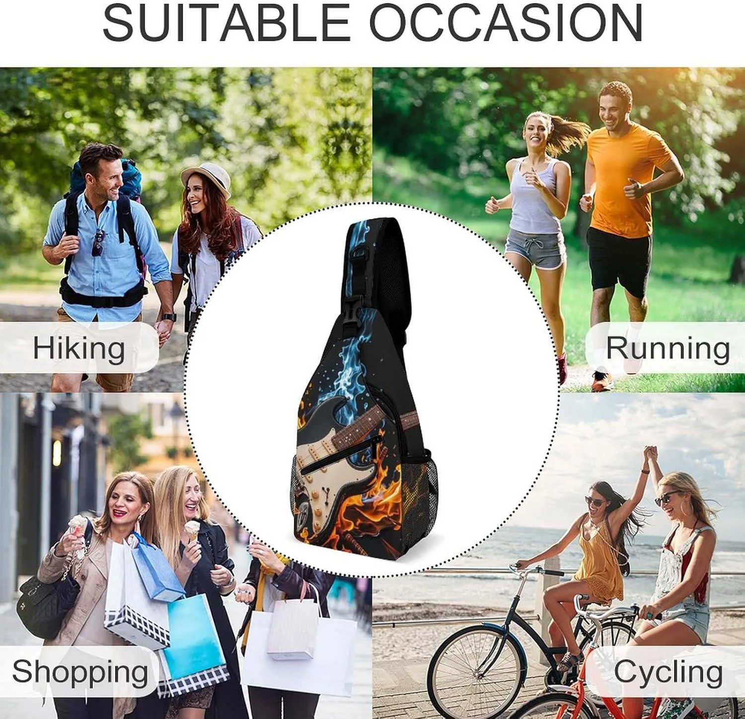 Small Crossbody Sling Backpack Dragonfly Chest Bags for Traveling Chest Fashion Shoulder Bag