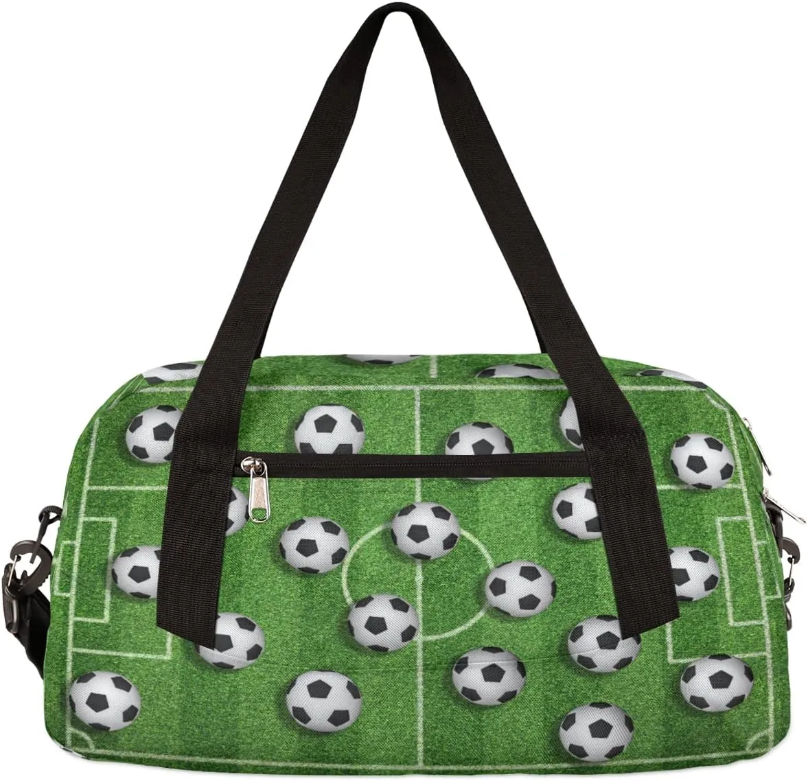 Soccer Football Kids Duffel Bag for Girls Boys Teens, Soccer Field Dance Bag Overnight Small Duffel Bag Carry On Weekend Sports Gym Travel Bag for School Practice Gymnastics Ballet