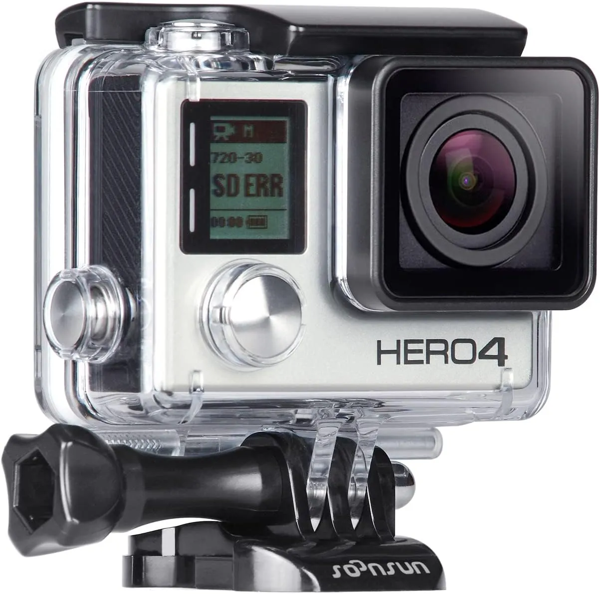 SOONSUN Standard Protective Waterproof Dive Housing Case for GoPro Hero 3/3 /4 Black Silver Camera - 40 Meters (131 Feet) Underwater Photography