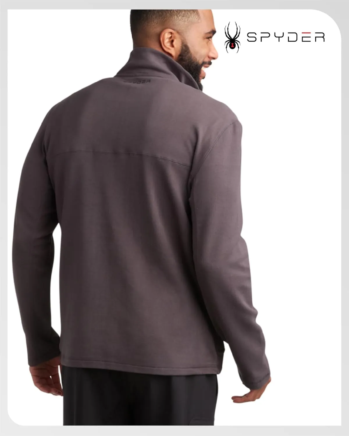 Spyder Mens Jacket - Polar Fleece Insulated Suede Light Jackets for Men - Lightweight Athletic Zip Up Jacket (Sizes: S-XL)